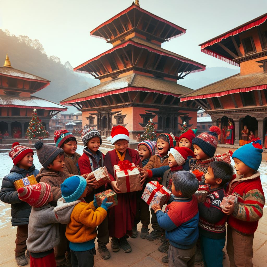 Christmas in Nepal Trending AI image